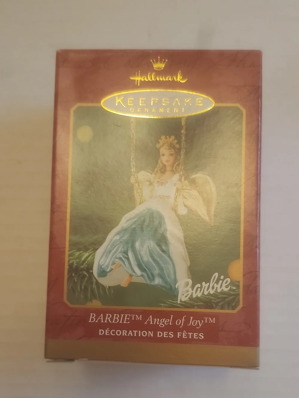 Hallmark Barbie Angel of Joy Holiday Ornament Teal & White
